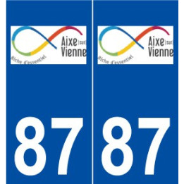 87 Aixe-sur-Vienne logo autocollant plaque stickers ville