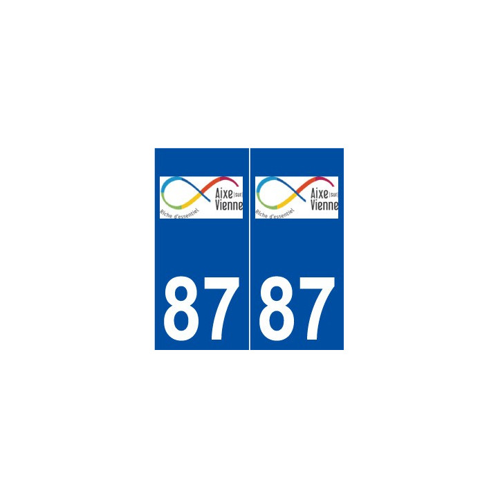 87 Aixe-sur-Vienne logo autocollant plaque stickers ville