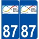 87 Aixe-sur-Vienne logo autocollant plaque stickers ville