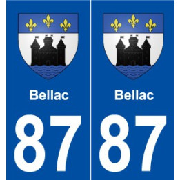 87 Bellac blason autocollant plaque stickers ville