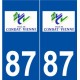 87 Condat-sur-Vienne logo autocollant plaque stickers ville