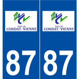 87 Condat-sur-Vienne logo autocollant plaque stickers ville