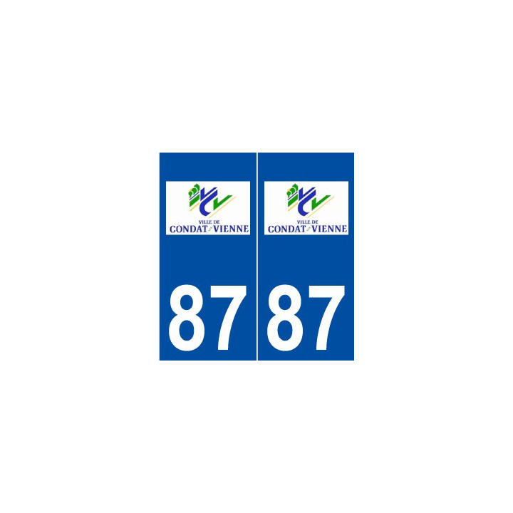 87 Condat-sur-Vienne logo autocollant plaque stickers ville