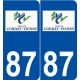 87 Condat-sur-Vienne logo autocollant plaque stickers ville