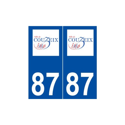 87 Couzeix logo autocollant plaque stickers ville