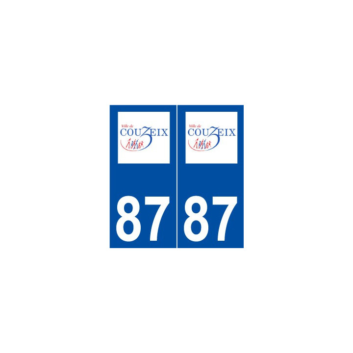 87 Couzeix logo autocollant plaque stickers ville