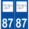 87 Couzeix logo autocollant plaque stickers ville