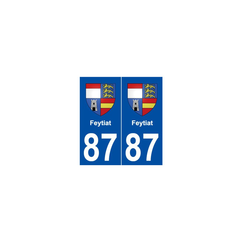 87 Feytiat blason autocollant plaque stickers ville