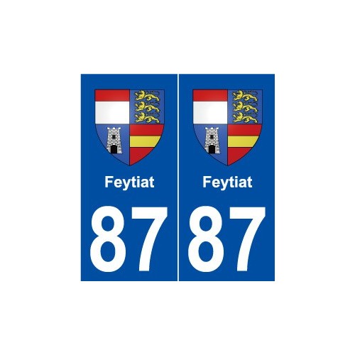 87 Feytiat blason autocollant plaque stickers ville