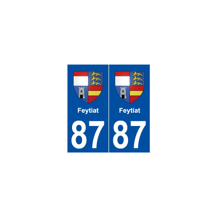 87 Feytiat blason autocollant plaque stickers ville