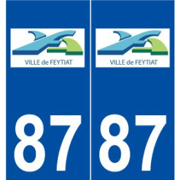 87 Feytiat logo autocollant plaque stickers ville