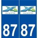 87 Feytiat logo autocollant plaque stickers ville