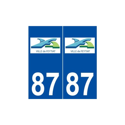 87 Feytiat logo autocollant plaque stickers ville