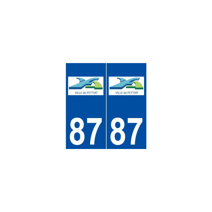 87 Feytiat logo autocollant plaque stickers ville