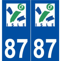 87 Isle logo autocollant plaque stickers ville