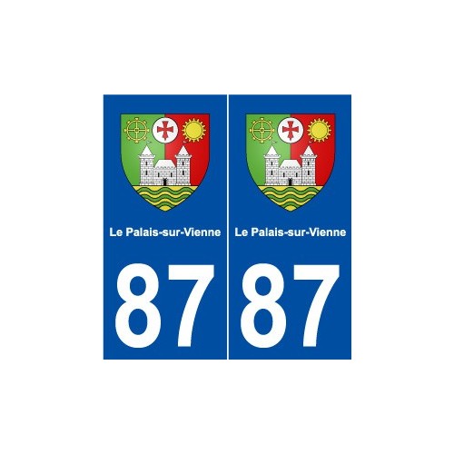 87 Le Palais-sur-Vienne blason autocollant plaque stickers ville