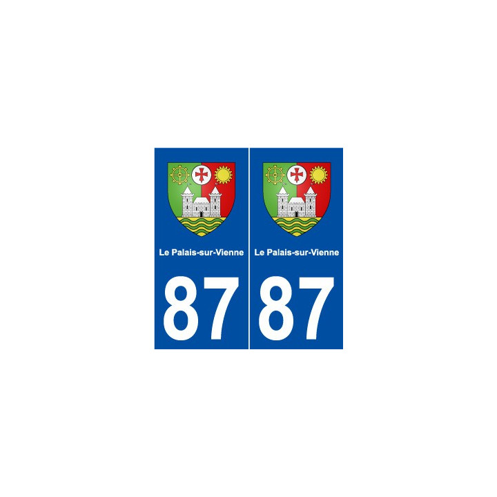 87 Le Palais-sur-Vienne blason autocollant plaque stickers ville