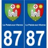 87 Le Palais-sur-Vienne blason autocollant plaque stickers ville