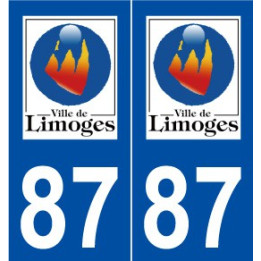 87 Limoges logo autocollant plaque stickers ville