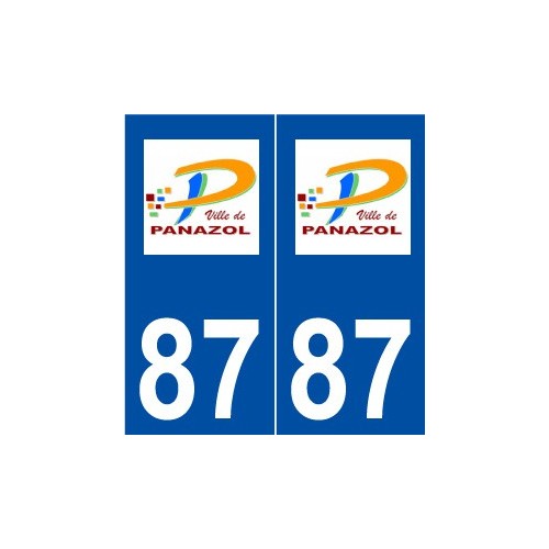 87 Panazol logo autocollant plaque stickers ville