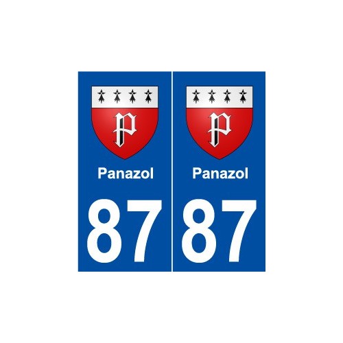 87 Panazol blason autocollant plaque stickers ville