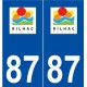 87 Rilhac-Rancon logo autocollant plaque stickers ville