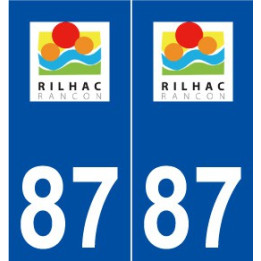 87 Rilhac-Rancon logo autocollant plaque stickers ville