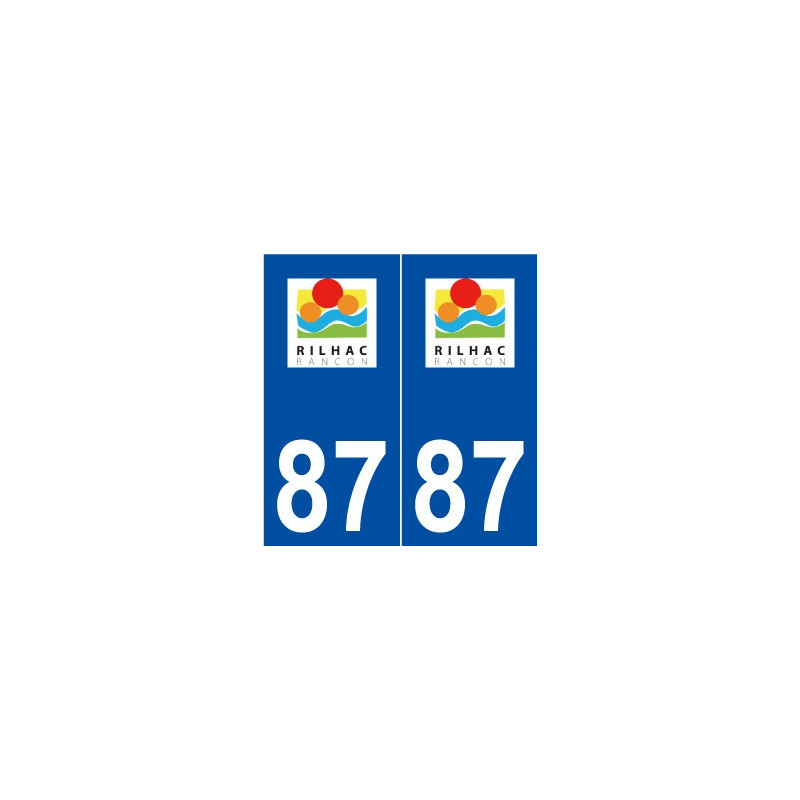 87 Rilhac-Rancon logo autocollant plaque stickers ville