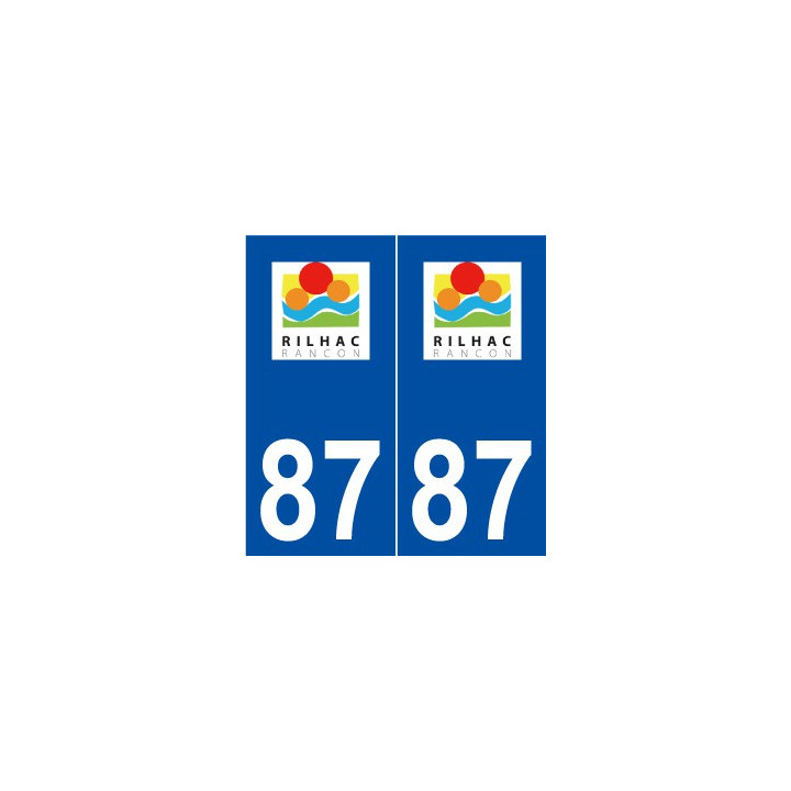 87 Rilhac-Rancon logo autocollant plaque stickers ville