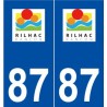 87 Rilhac-Rancon logo autocollant plaque stickers ville