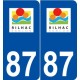 87 Rilhac-Rancon logo autocollant plaque stickers ville