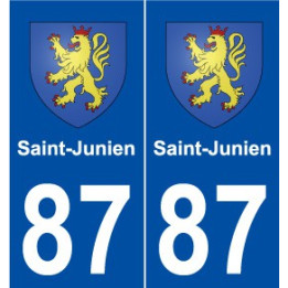 87 Saint-Junien blason autocollant plaque stickers ville