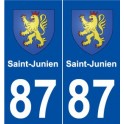 87 Saint-Junien blason autocollant plaque stickers ville