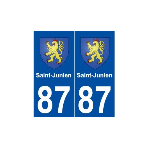 87 Saint-Junien blason autocollant plaque stickers ville