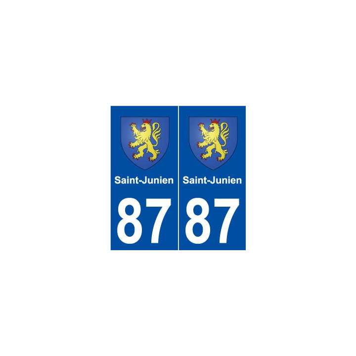 87 Saint-Junien blason autocollant plaque stickers ville