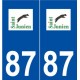 87 Saint-Junien logo autocollant plaque stickers ville