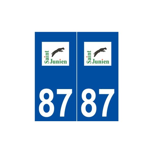 87 Saint-Junien logo autocollant plaque stickers ville