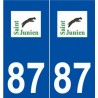 87 Saint-Junien logo autocollant plaque stickers ville