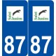87 Saint-Junien logo autocollant plaque stickers ville