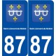 87 Saint-Léonard-de-Noblat blason autocollant plaque stickers ville