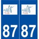 87 Saint-Léonard-de-Noblat logo autocollant plaque stickers ville