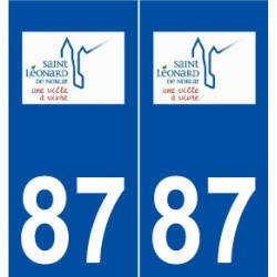 87 Saint-Léonard-de-Noblat logo autocollant plaque stickers ville