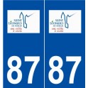 87 Saint-Léonard-de-Noblat logo autocollant plaque stickers ville