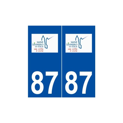 87 Saint-Léonard-de-Noblat logo autocollant plaque stickers ville