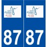 87 Saint-Léonard-de-Noblat logo autocollant plaque stickers ville