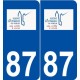 87 Saint-Léonard-de-Noblat logo autocollant plaque stickers ville