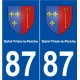 87 Saint-Yrieix-la-Perche blason autocollant plaque stickers ville
