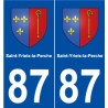 87 Saint-Yrieix-la-Perche blason autocollant plaque stickers ville