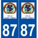 87 Saint-Yrieix-la-Perche  logo autocollant plaque stickers ville