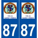 87 Saint-Yrieix-la-Perche  logo autocollant plaque stickers ville